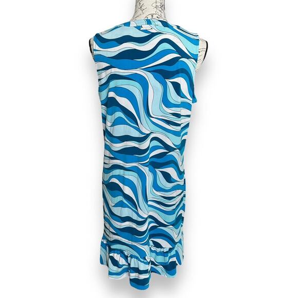 Michael Kors Cyan Blue Swim Cover Dress Large - Picture 2 of 8